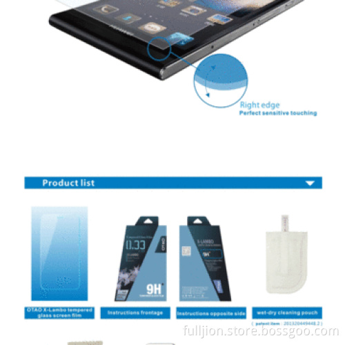 Super anti-crack tempered-glass mobile phone screen protectors for Huawei P6